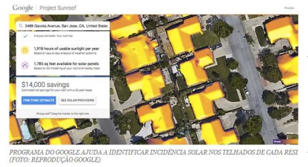 GOOGLE VAI MAPEAR POTENCIAL DE ENERGIA SOLAR DAS CASAS - 31/08/15